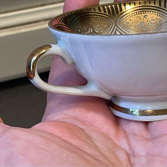 Antique Hand painted German Gareis, Kuhnl & Co Bavaria Porcelain Bone China Cup - Picture 14 of 16